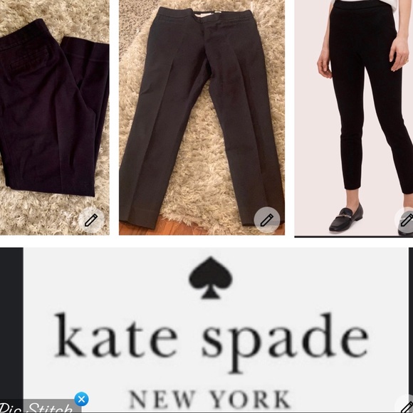 Host Pick🎉🍾❤️Kate Spade side zip ankle pants black - Picture 1 of 11